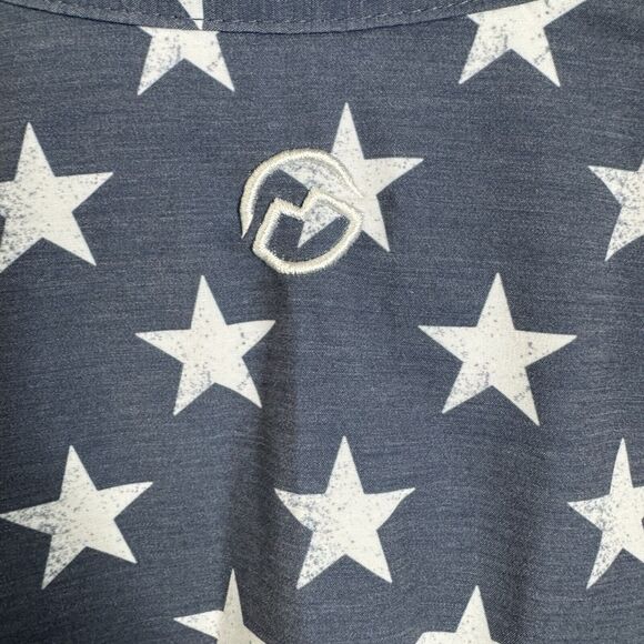 Magellan Relaxed Fit Shirt Men Small White US Flag Vented Short‎ Sleeve Fishing - Picture 8 of 9